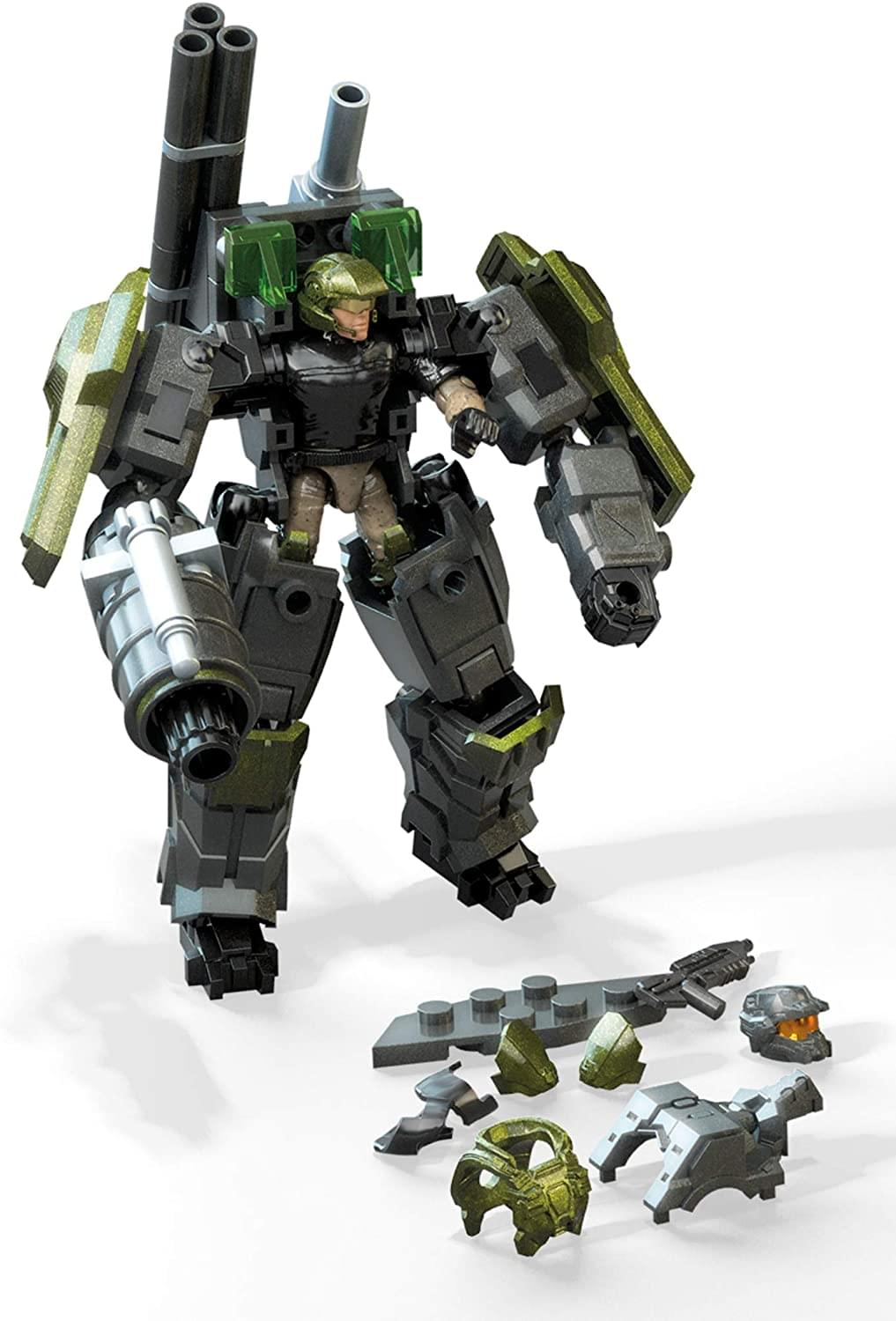 Alt View 10. Halo - HALO Mega Construx 81 Piece Building Set | Mark I Prototype Exosuit - Green.