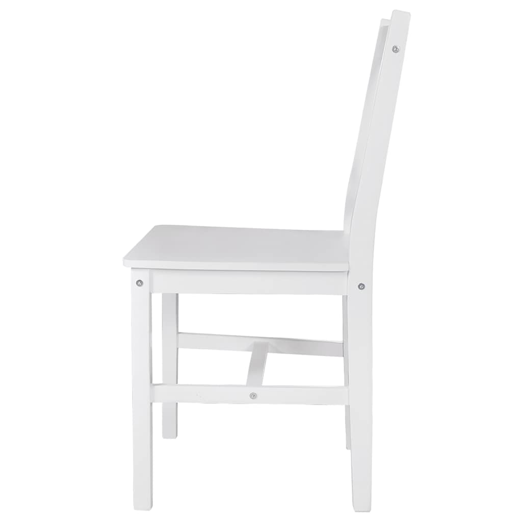 Alt View 3. Boyel Living - Indoor Rectangular Dining Chair Set of 4 White Pine wood Medium Ergonomic - White.