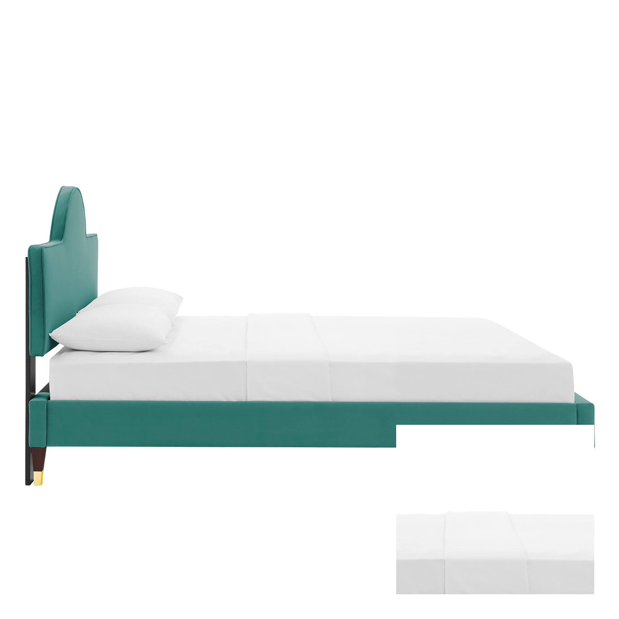 Alt View 1. Modway - Aviana Performance Velvet King Bed - Blue.