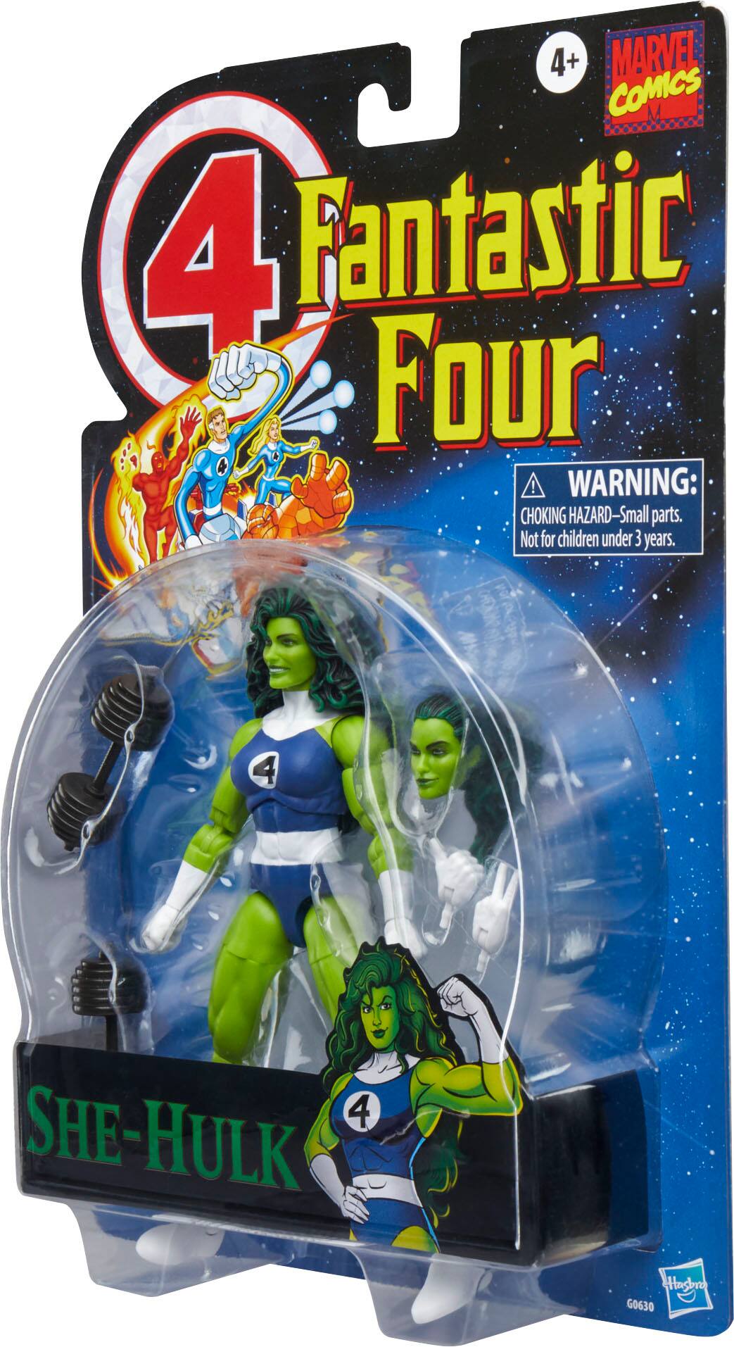 4+ Marvel Comics Fantastic Four! Warning: Choking Hazard-Small parts. Not for children under 3 years. 4 SHE-HULK Hasbro GO630