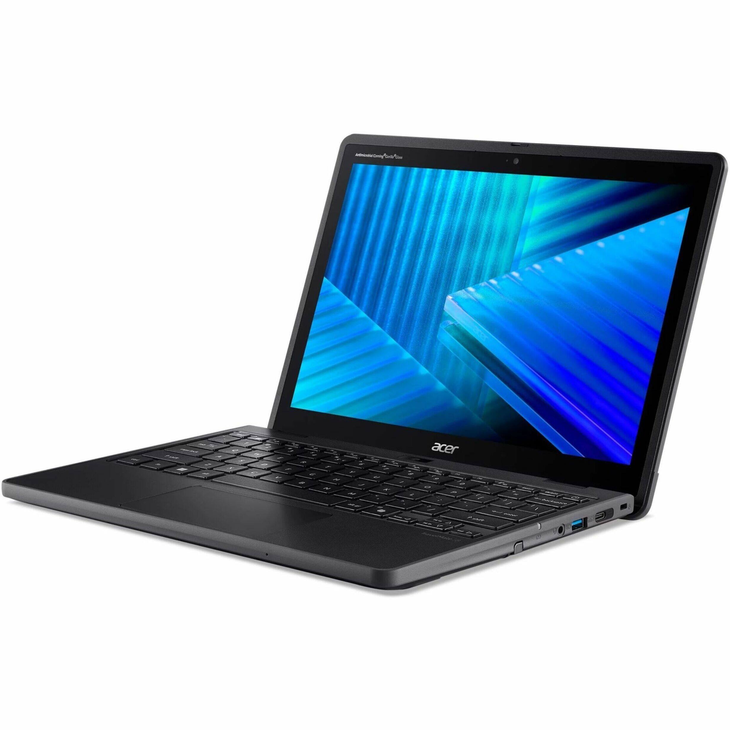Alt View 17. Acer - TravelMate B3 Spin 12 TMB312RN-31 2-in-1 12.2" TFT LCD 1920 x 1200 (WUXGA) Touch Screen Laptop - Intel N-Series - Black.
