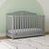 Left. Graco - Solano 5-in-1 Convertible Crib with Drawer - Pebble Gray.