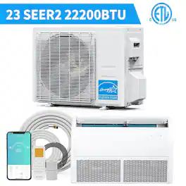 Winado - 22200 BTU 23 SEER2 WIFI Floor/Ceiling Mini Split Air Conditioner AC/Heating System with Inverter, Floor/Ceiling Mounted - White
