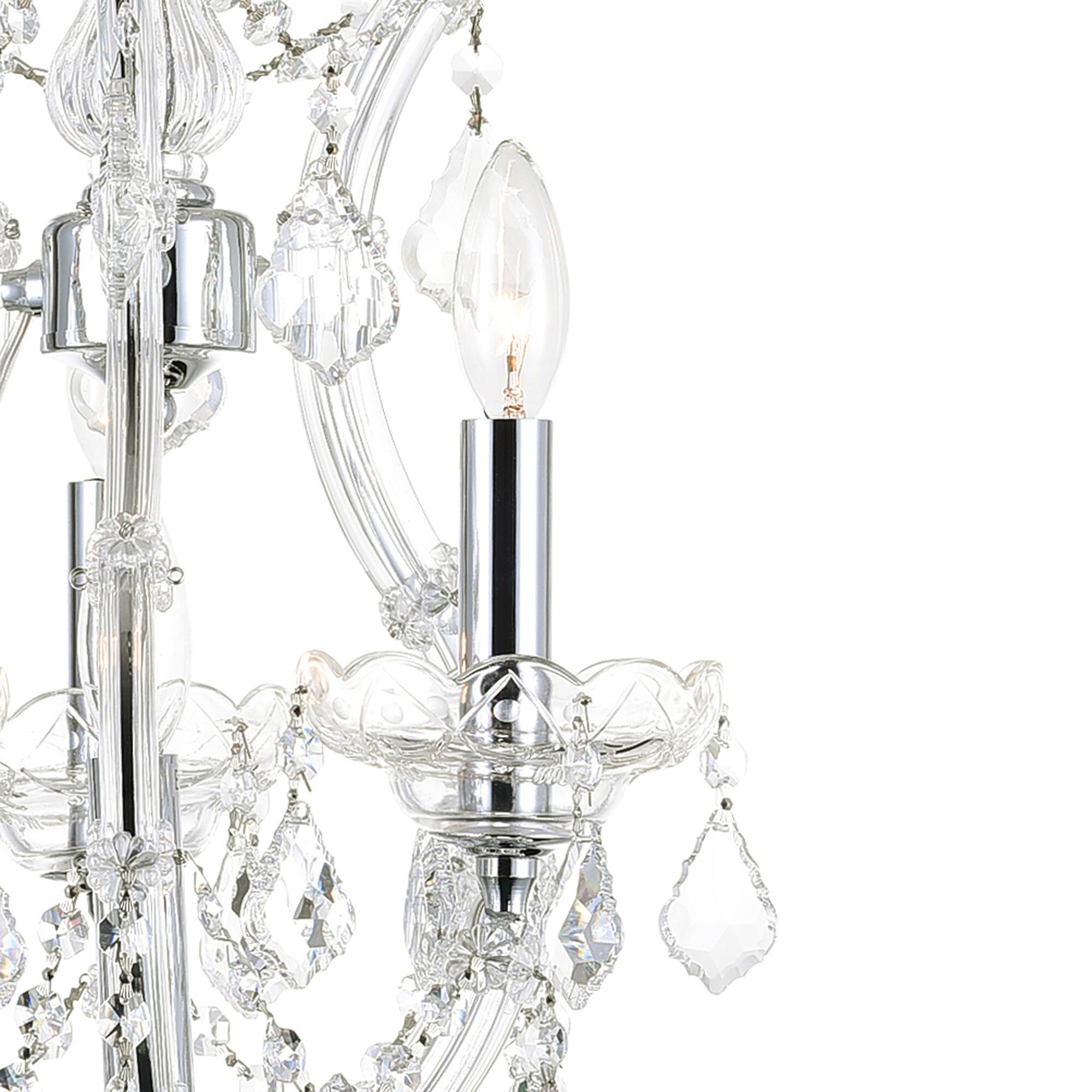 Back. CWI Lighting - Maria Theresa 4 Light Up Mini Chandelier With Chrome Finish - Chrome.