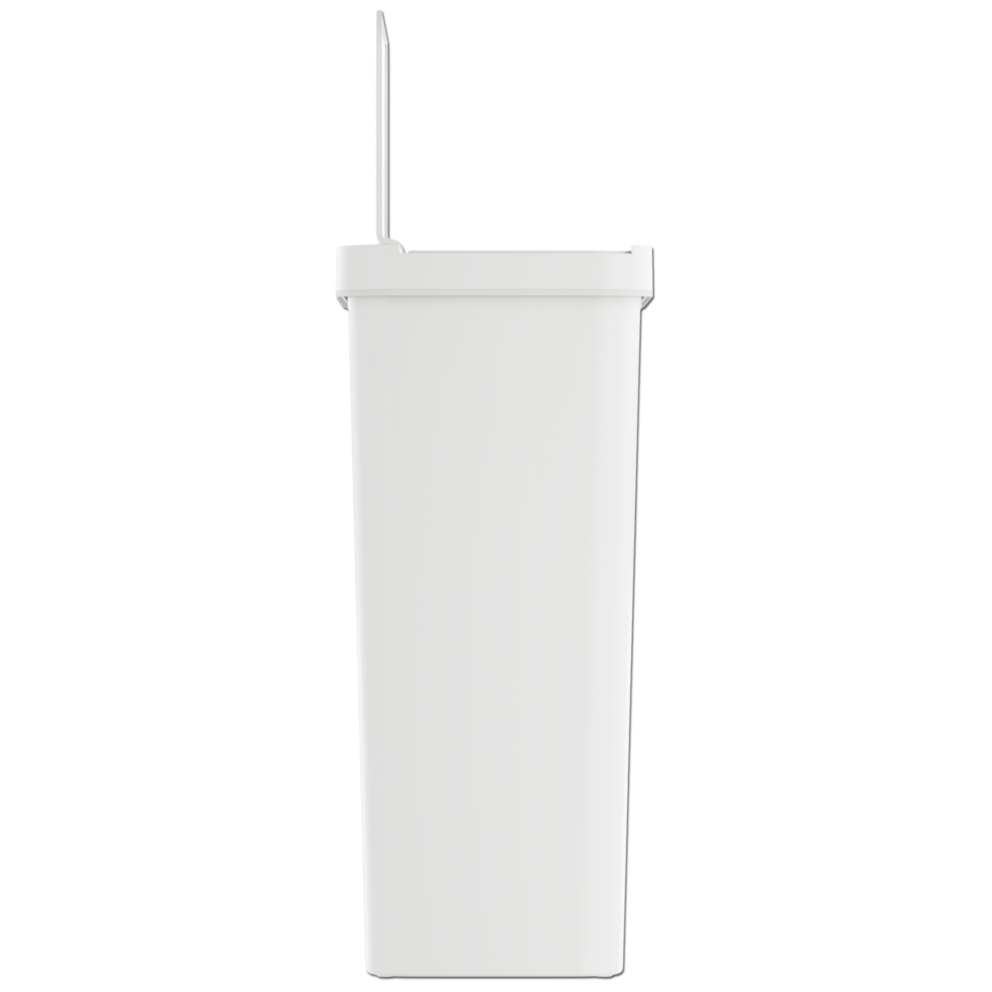 Alt View 1. iTouchless - 13.2 Gallon Plastic Sensor Kitchen Trash Can - White.