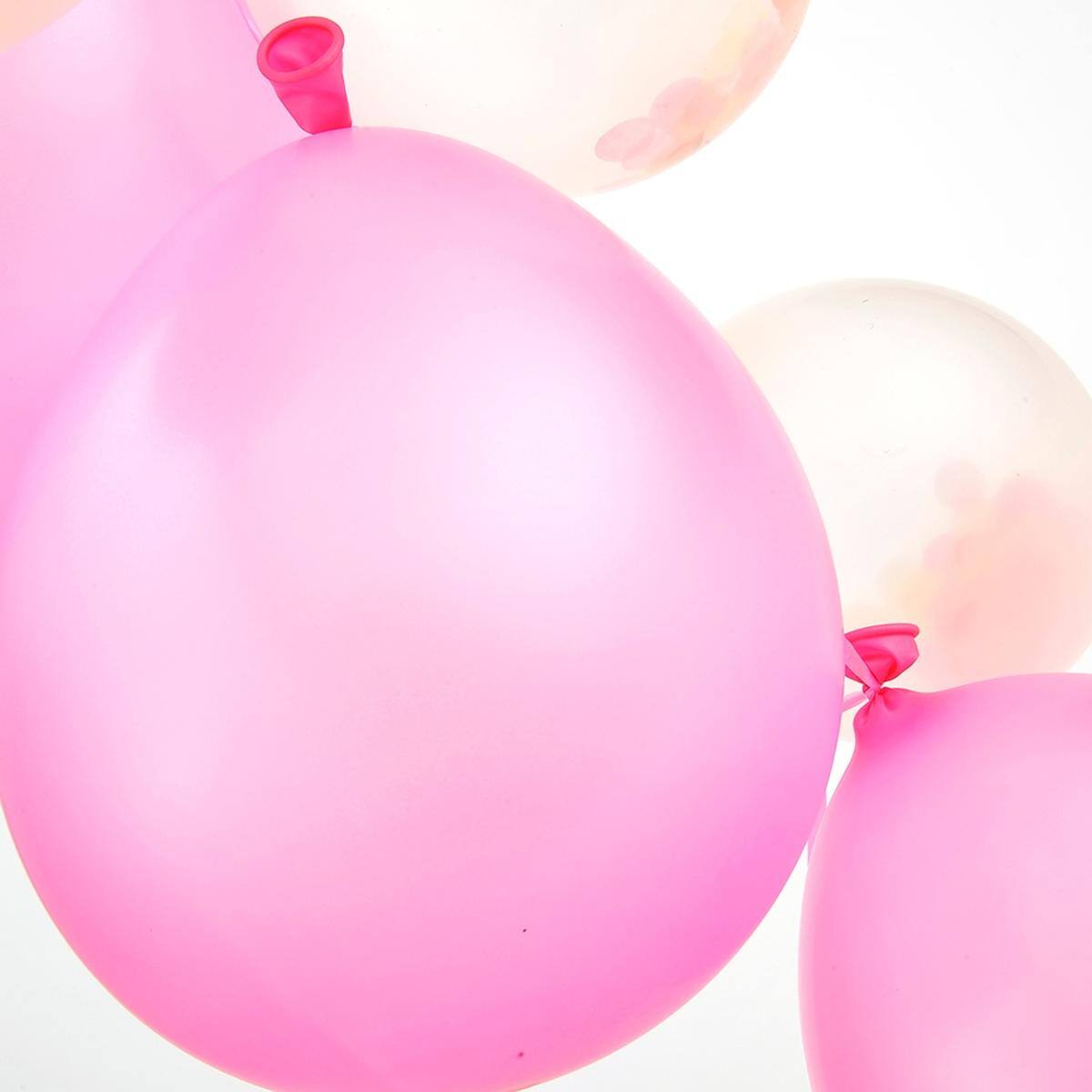 Alt View 4. JuzToys - Party Pink And White Confetti Balloon - Pink.