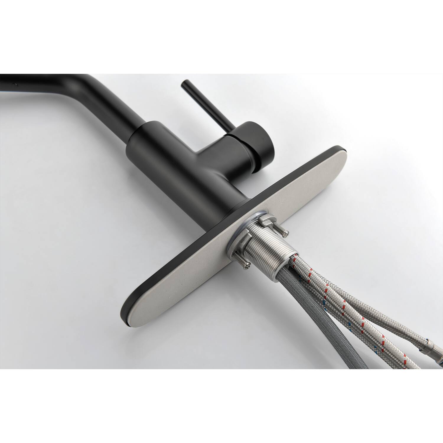 Alt View 7. Siljoy - Single Handle Kitchen Sink Faucet with Pull Out Sprayer - Matte Black.