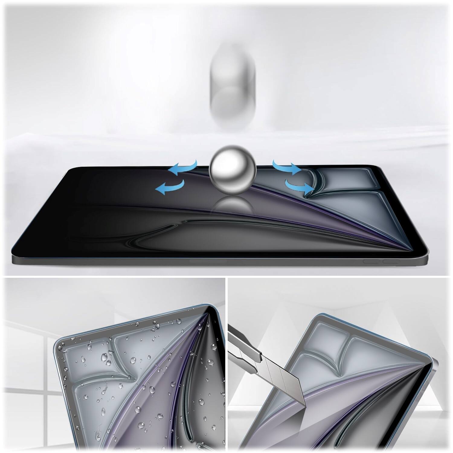 Alt View 15. SaharaCase - Easy Apply Tempered Glass Screen Protector for Apple iPad Air 11-inch (M2 2024 and M3 2025) - Privacy.