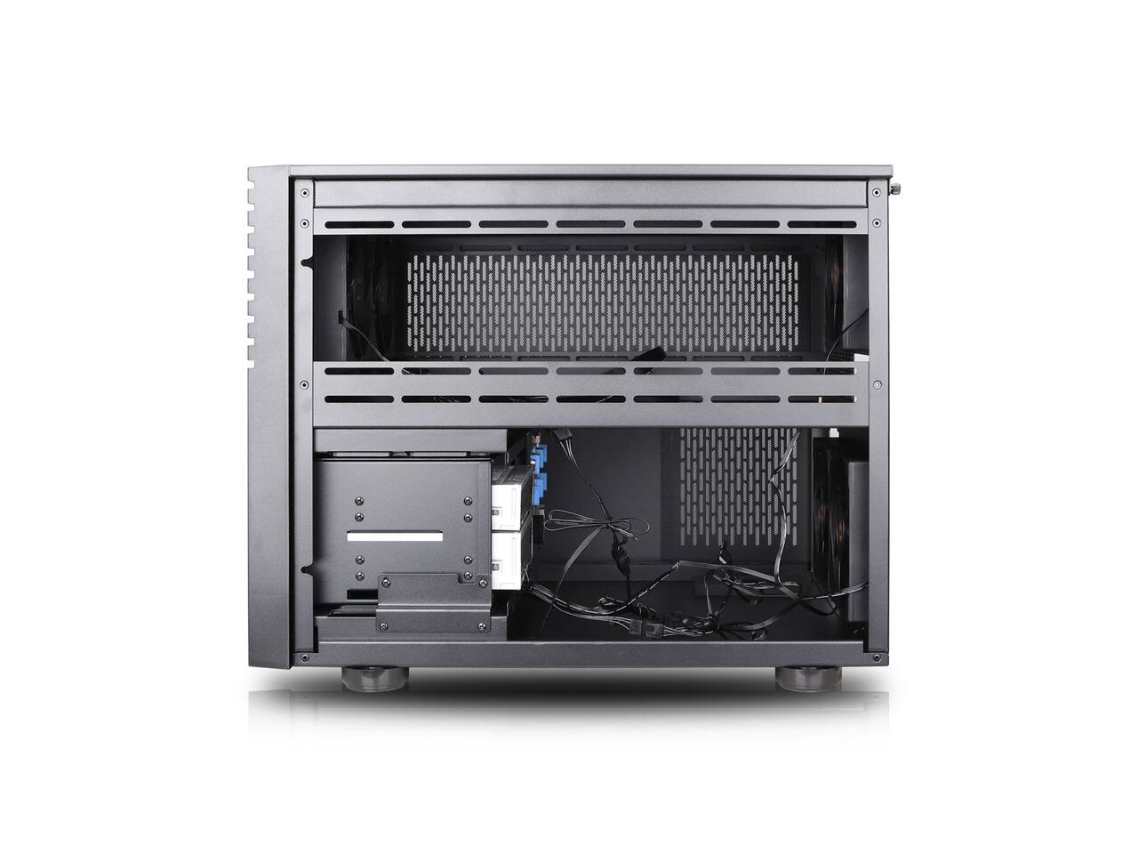 Alt View 6. Rosewill - Rosewill HEARTH NAS MAX | 6x3.5" HDD, 6x2.5" SSD | E-ATX/SSI-EEB | 360mm AIO | USB 3.2 Type C - Black.