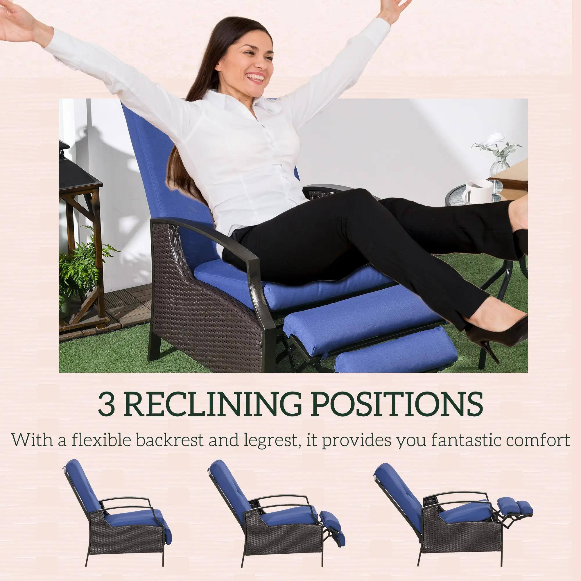 3 RECLINING POSITIONS
With a flexible backrest and legrest, it provides you fantastic comfort