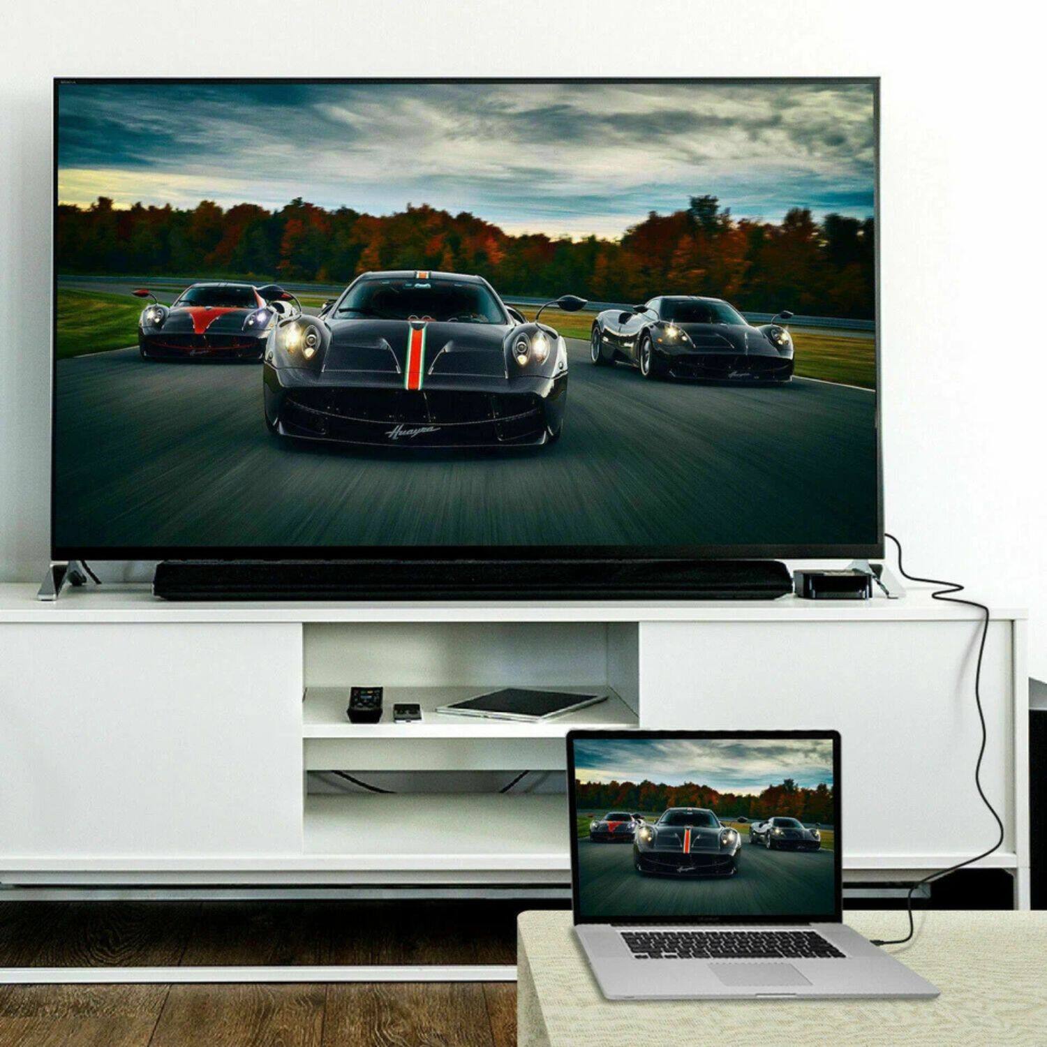 Back. Home Collection - Mini DisplayPort to DisplayPort Cable – 15ft (Mini DP to DP Adapter Cord for Monitor, Laptop, and PC).