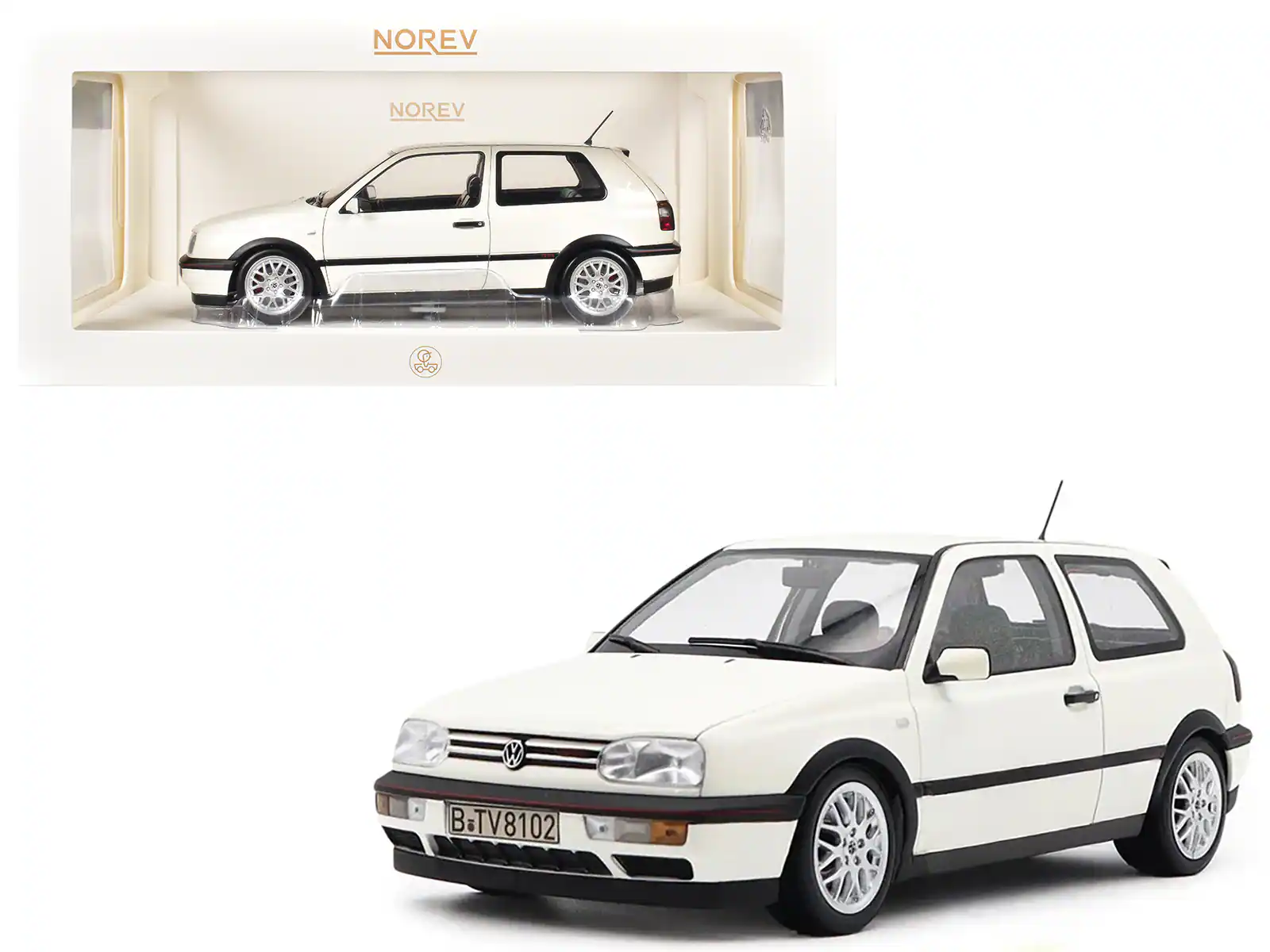 1996 Volkswagen Golf GTI Candy "20 Years Anniversary Edition" 1/18 Diecast Model Car by Norev - White
