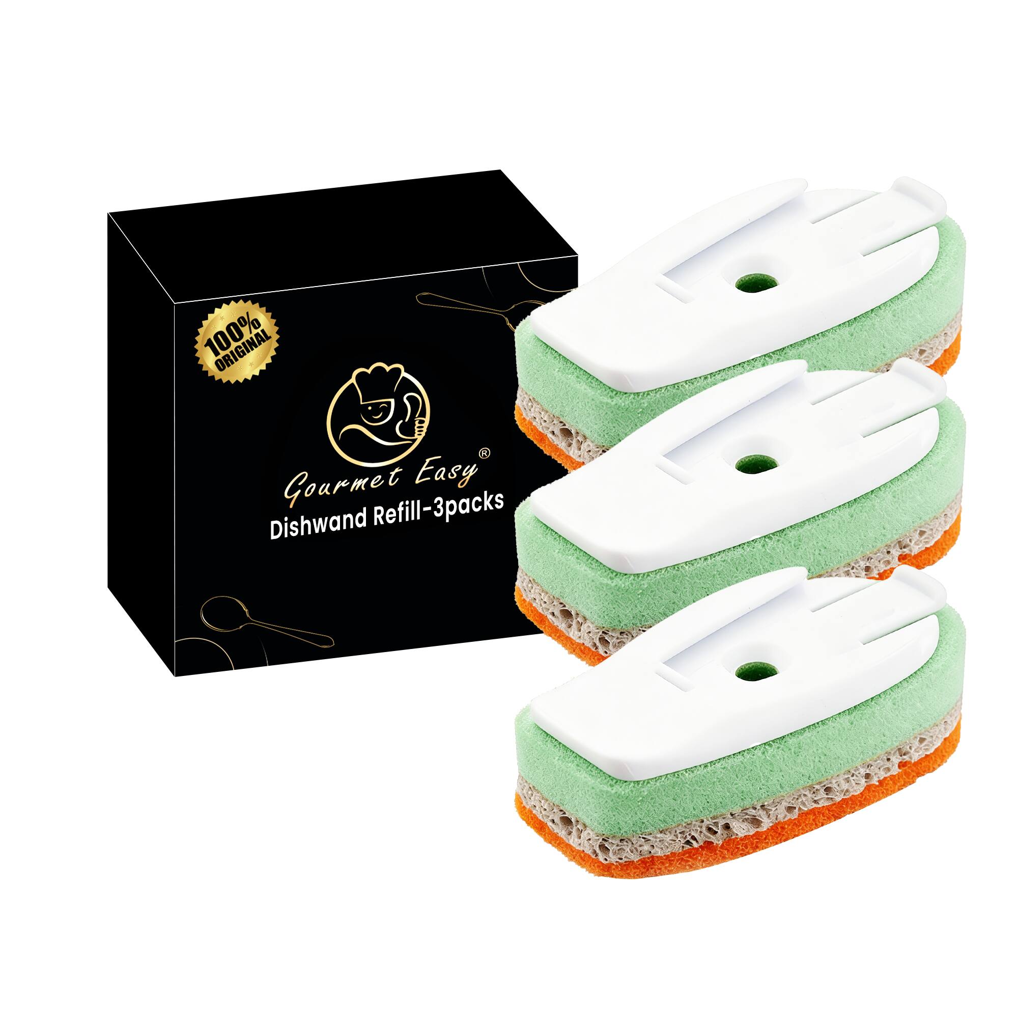 100% Gourmet Easy Dishwand Refill-3packs
