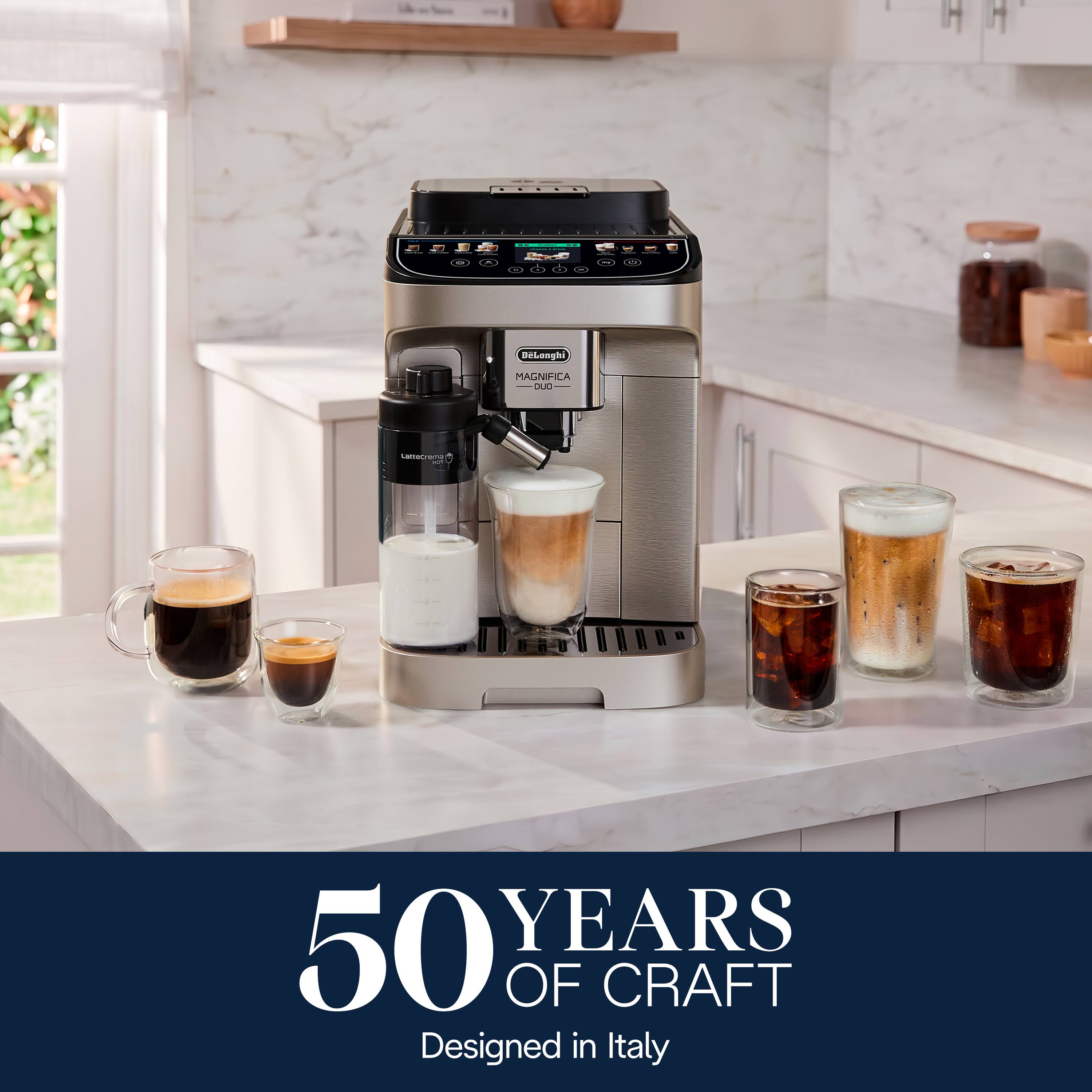 - eLonghi MAGNIFICA ETRU - 50 YEARS OF CRAFT Designed in Italy
