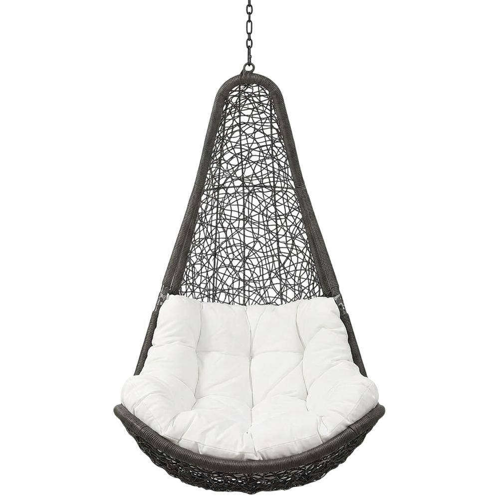 Back. Outdoor Escape - Outdoor Patio Swing Chair Without Stand For Comfort And Relaxation - Gray.