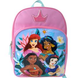 UPD - Disney Princesses Pink 16" School Backpack with Front Pocket - Multicolored