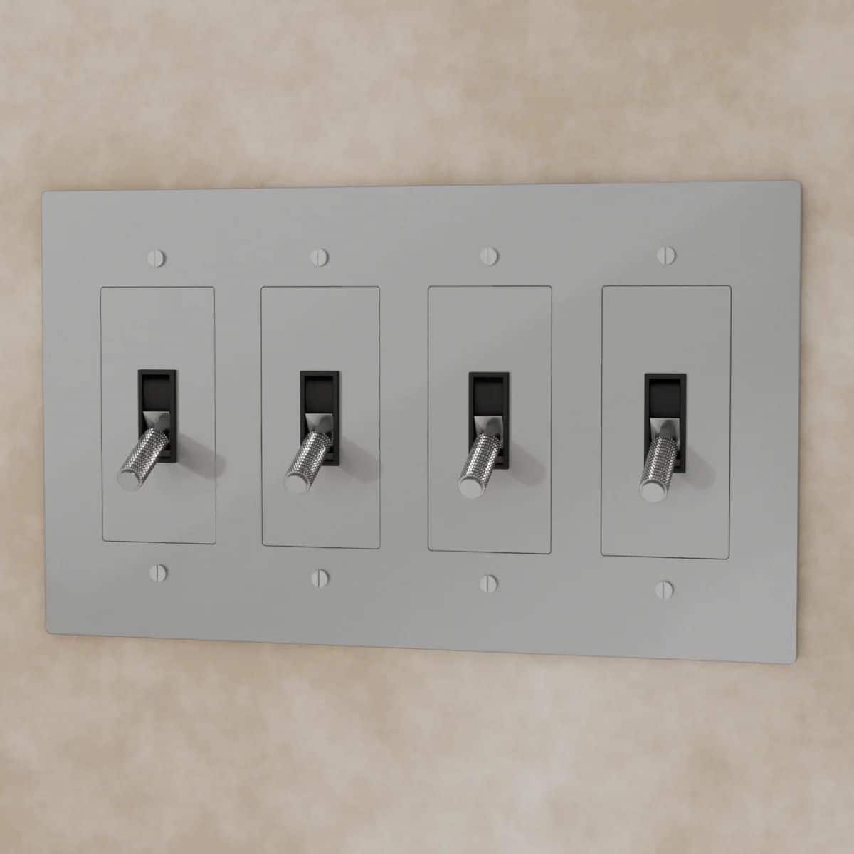 Siljoy - Stainless Stell Toggle Switch (4 Gang) - Stainless Steel