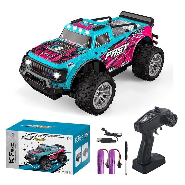 Topteng - KF23 1:20 Scale 2WD Remote Control Car -2x500mAh Batteries, 2.4Ghz Off-Road Racing,40m Range,All-Terrain RC Toy for Kids