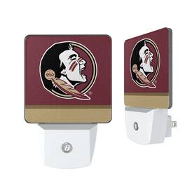 Keyscaper - Florida State Seminoles Primary Logo Stripe Design Nightlight 2-Pack - Multicolor