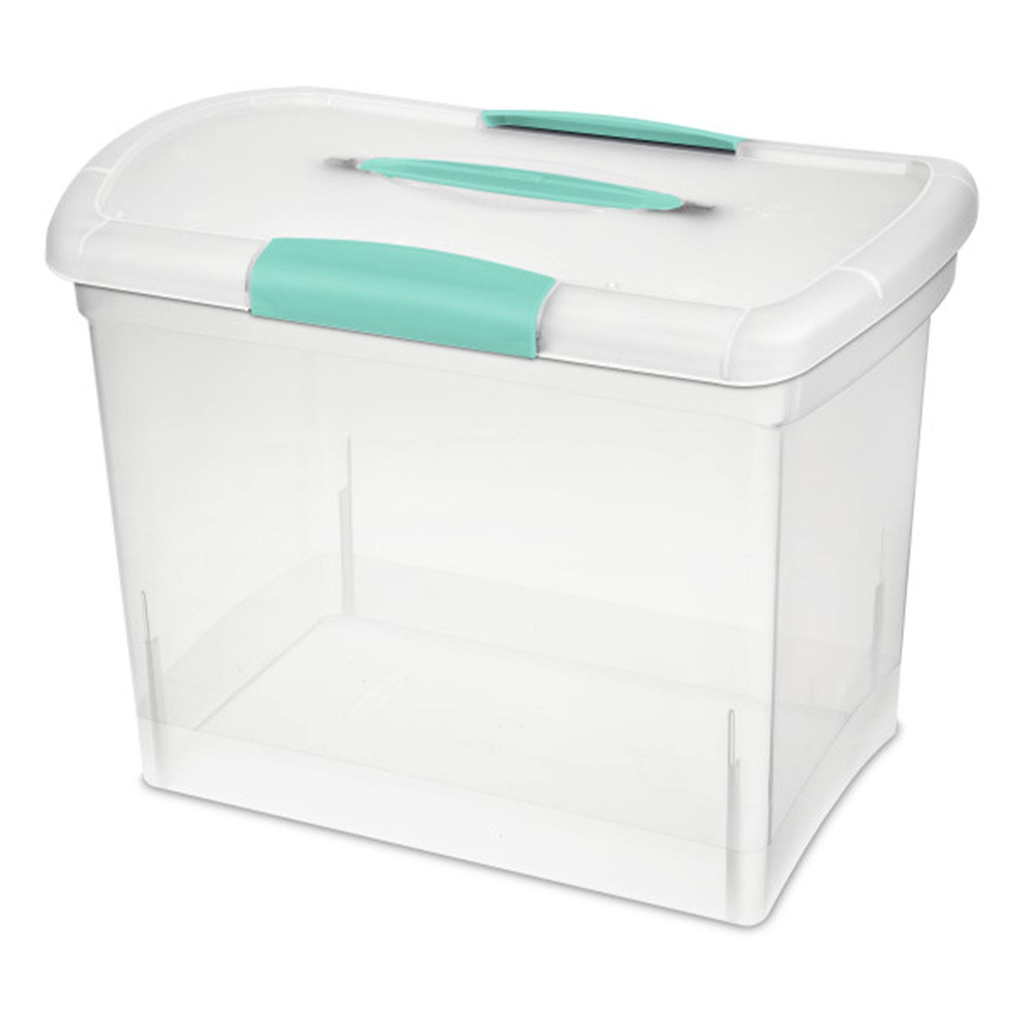 Alt View 1. Sterilite - Sterilite Large Nesting ShowOffs Clear File Box w/ Handle and Latches, (12 Pack).
