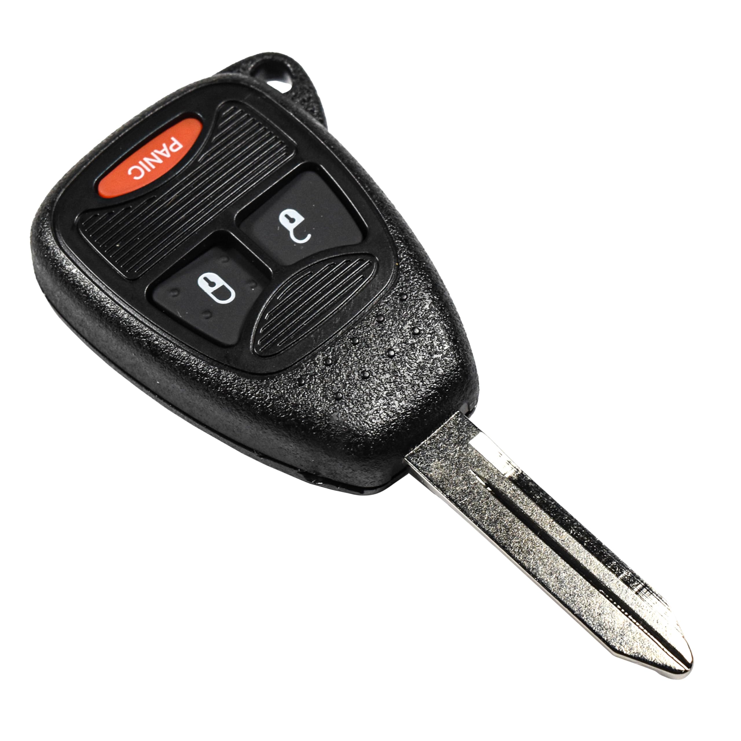 Alt View 4. HQRP - Remote Key Fob Shell Case w/ Uncut Blade, 3-Button, for Dodge Avenger Caliber Nitro Charger Durango Ram - Black.