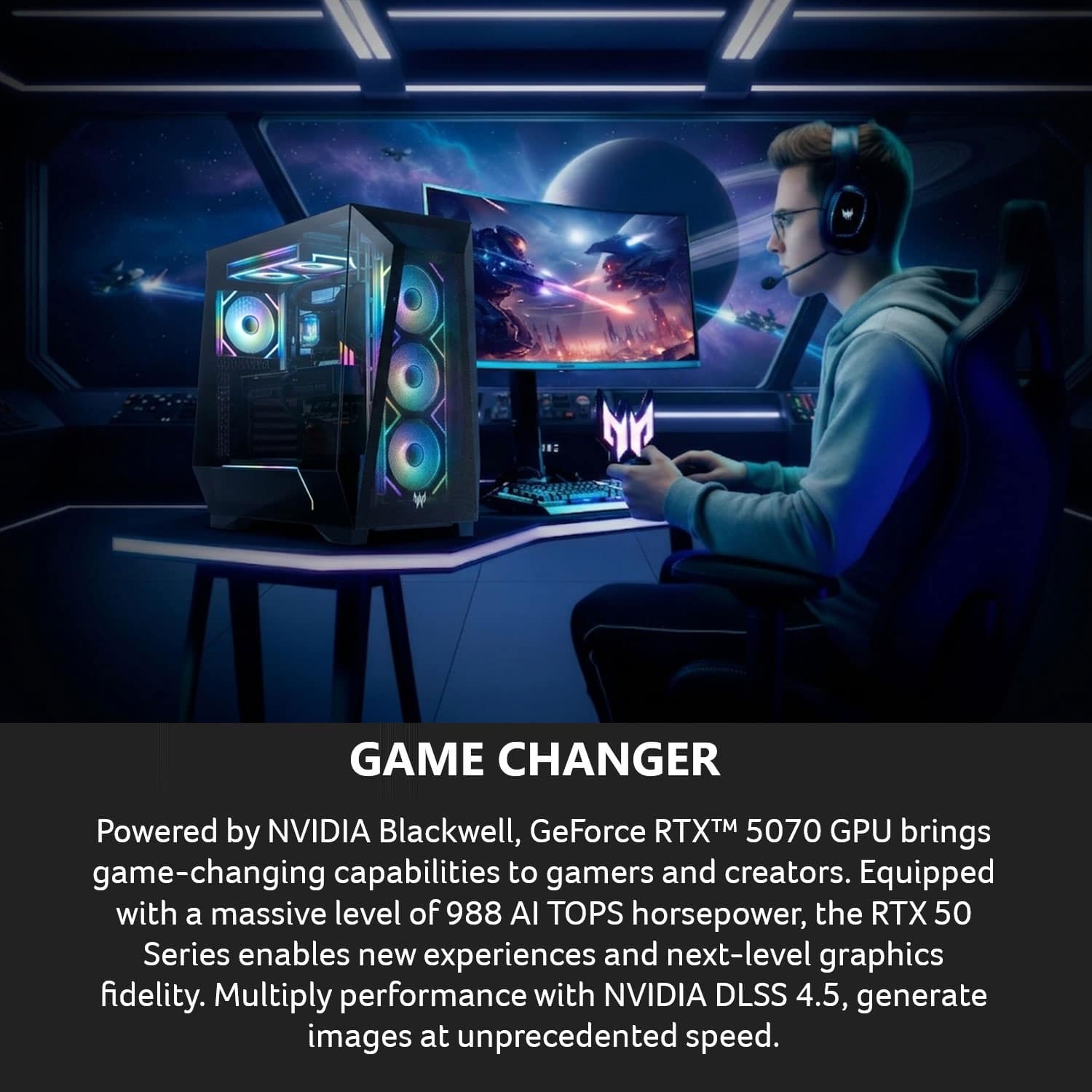 Acer Predator Orion Gaming Desktop Intel Core Ultra 7 265KF 2024