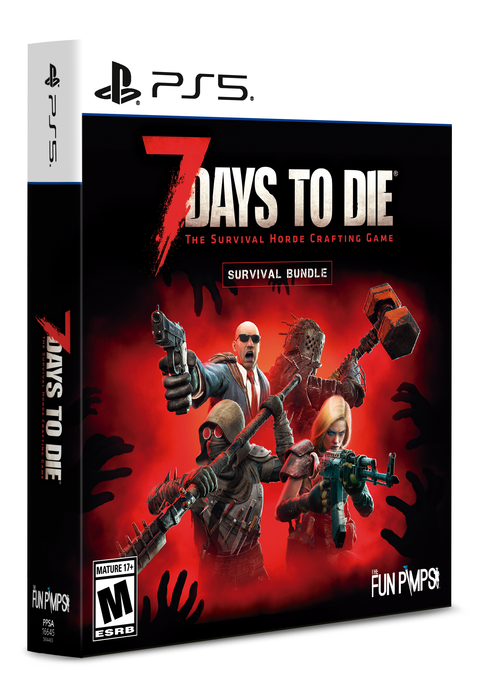 PS5. 7 Days to Die: The Survival Horde Crafting Game. Survival Bundle. Mature 17+. Fun Pimps. ESRB S.
