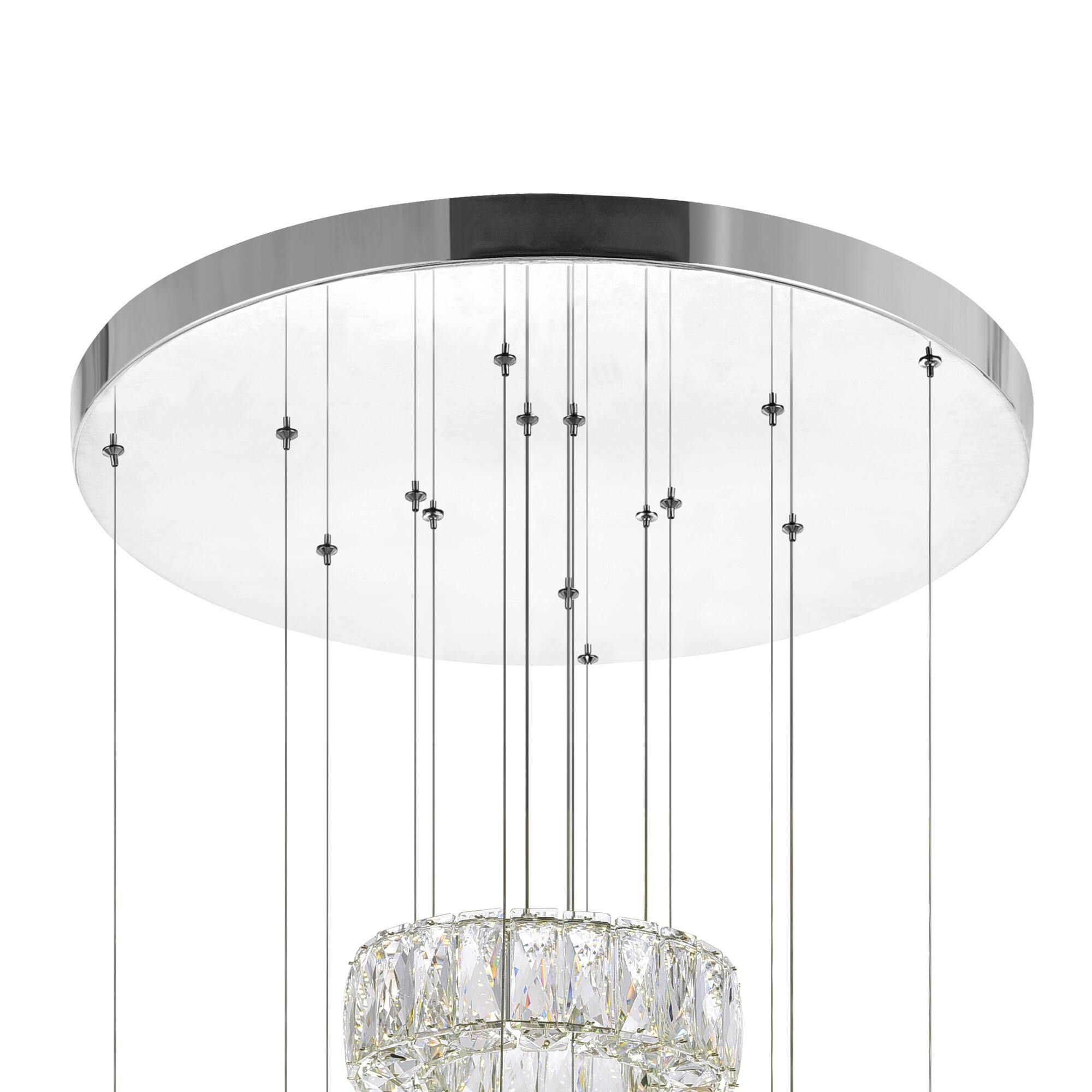 Alt View 1. CWI Lighting - Madeline LED Chandelier With Chrome Finish - Chrome.