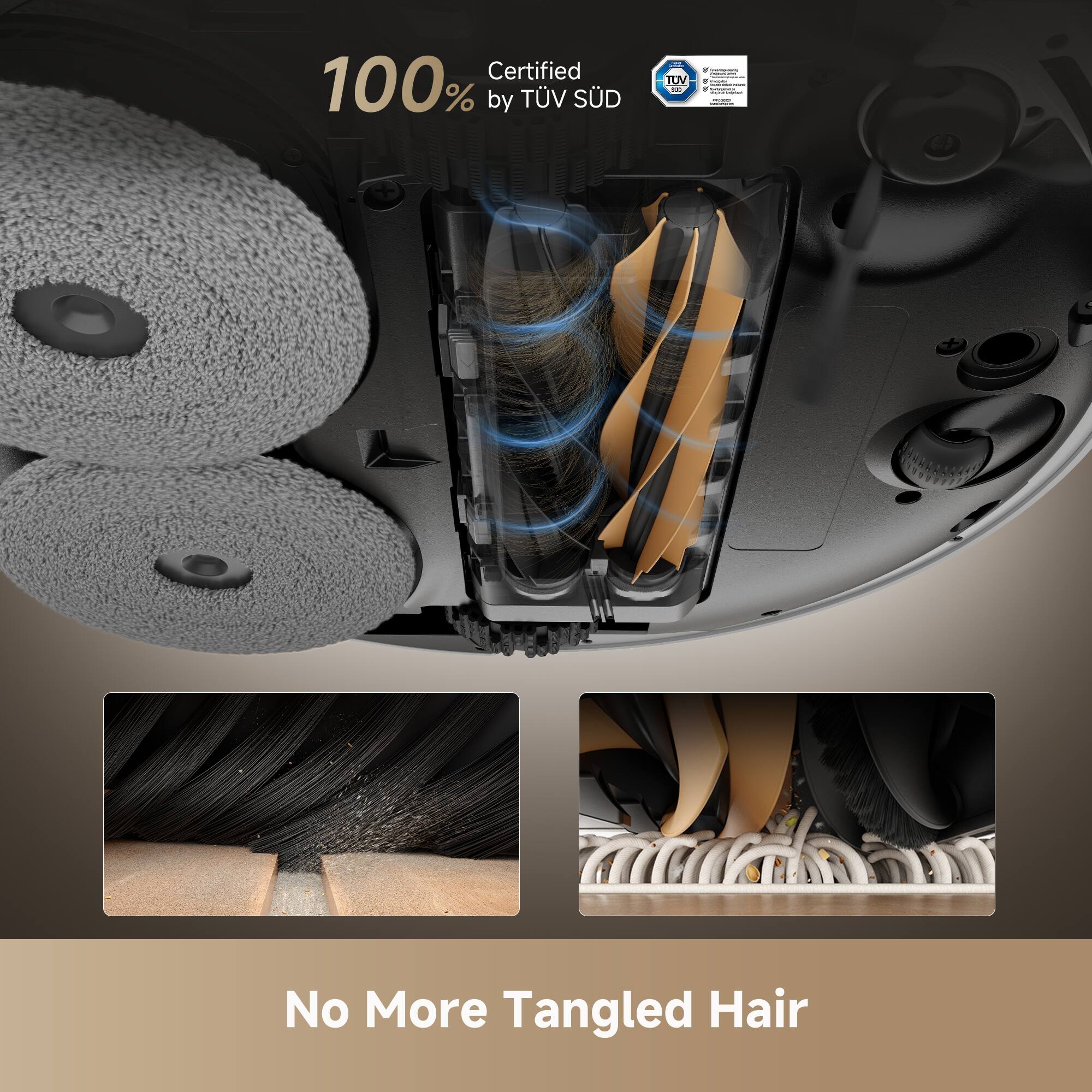 Certified 100% by TÜV SÜD

No More Tangled Hair
