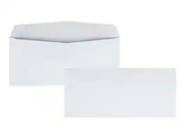 Quality Park - Gummed #10 Business Envelopes, 4 1/8" x 9 1/2", 1000/Carton - White Wove