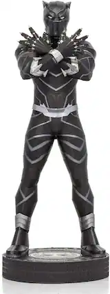 Front. Metal Earth - Metal Earth Marvel Black Panther 3D Metal Model Kit Fascinations - Silver.