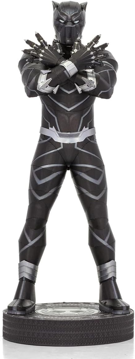 Front. Metal Earth - Metal Earth Marvel Black Panther 3D Metal Model Kit Fascinations - Silver.