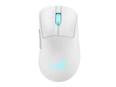 Front. ASUS - ASUS ROG Keris II Wireless Gaming Mouse, 64g, 42K DPI, ROG Switches, SpeedNova Wireless, Bluetooth - Moonlight White - Moonllight White.