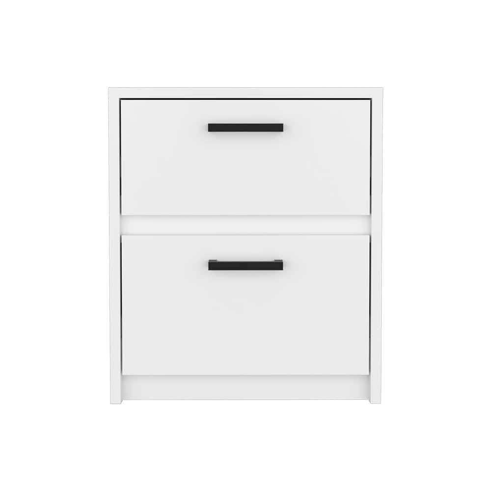 Treevol Furniture - Nightstand Chequered, Bedroom - White