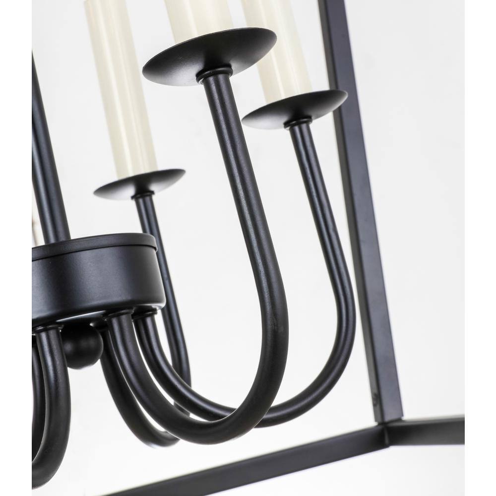 Back. Living District - Maddox 6 light Black chandelier - Black.