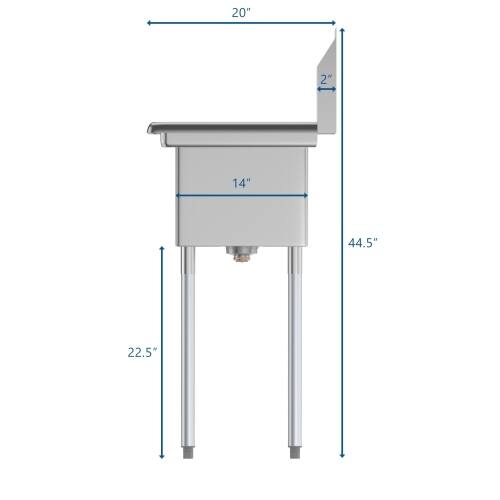20"  
2"  
14"  
44.5"  
22.5"