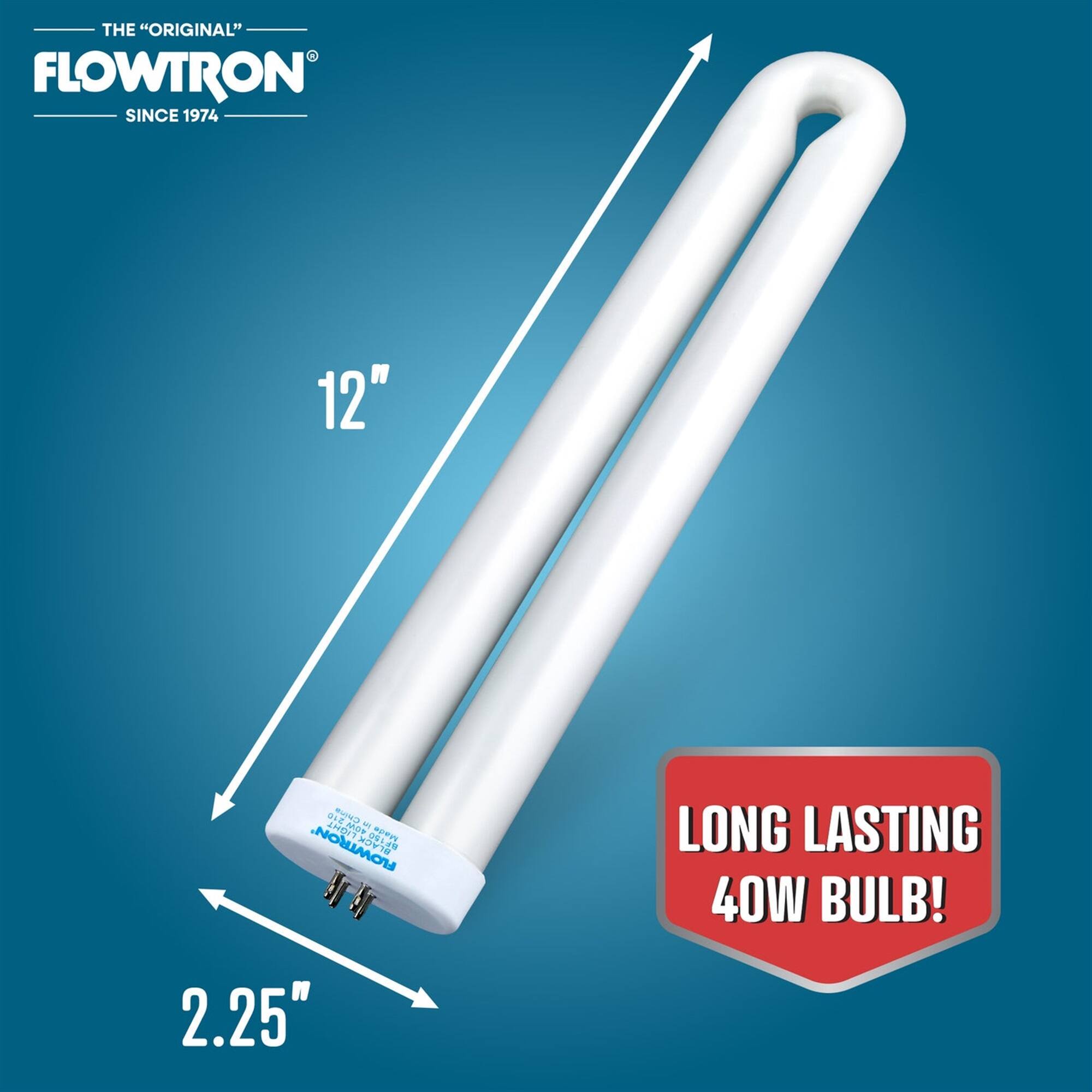 THE "ORIGINAL" - FLOWTRON SINCE 1974 12" 2.25" LONG LASTING 40W BULB!