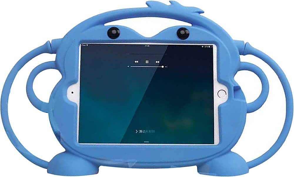 Front. SaharaCase - Monkey KidProof Case for Apple® iPad® mini (5th Generation 2019) and iPad® mini 4 - Blue.
