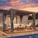 Front. U-HOMY - 12x12 Aluminum Louvered Pergola with Adjustable Roof, Outdoor Patio Gazebo with Curtains for Backyard and Deck - Dark Gray.