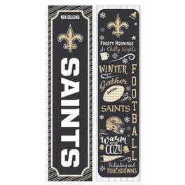 Evergreen Enterprises - New Orleans Saints 47" Double Sided Winter Leaner Fan Sign - Multicolor