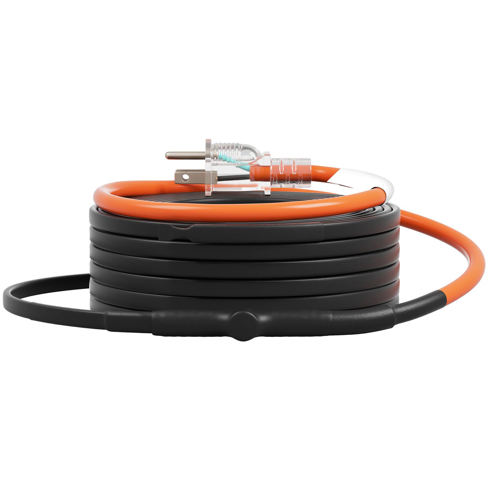 Alt View 5. VEVOR - Self-Regulating Pipe Heating Cable,40FT 5W/FT Heat Tape for Pipes Freeze Protection, Water Pipe Heat Cable with Built-in - Black;Orange.