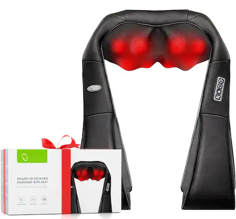 SHIATSU 3D ROTATING MASSAGER WITH HEAT FOR NECK & SHOULDER