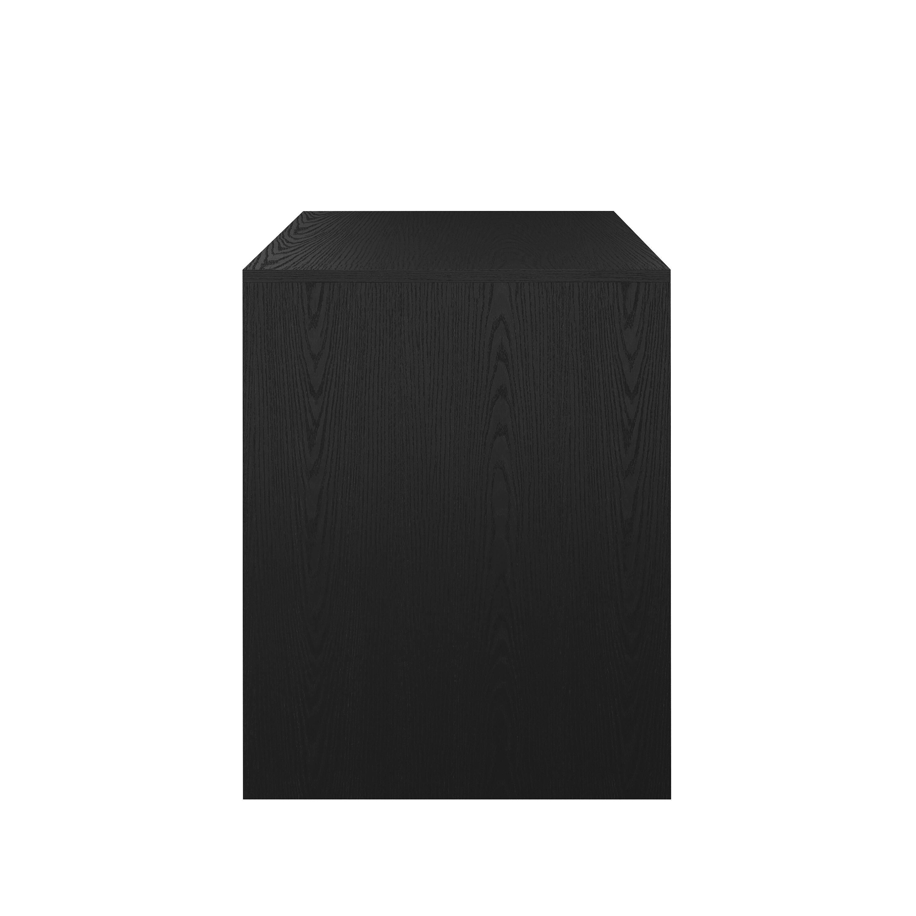 Alt View 8. Martha Stewart - Kayden Home Office Modular Desk with 2 Drawers - Black Frame/Oil Rubbed Bronzed Hardware.