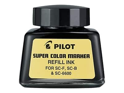Pilot - Super Color Permanent Marker Bottled Ink Refill - Black Ink