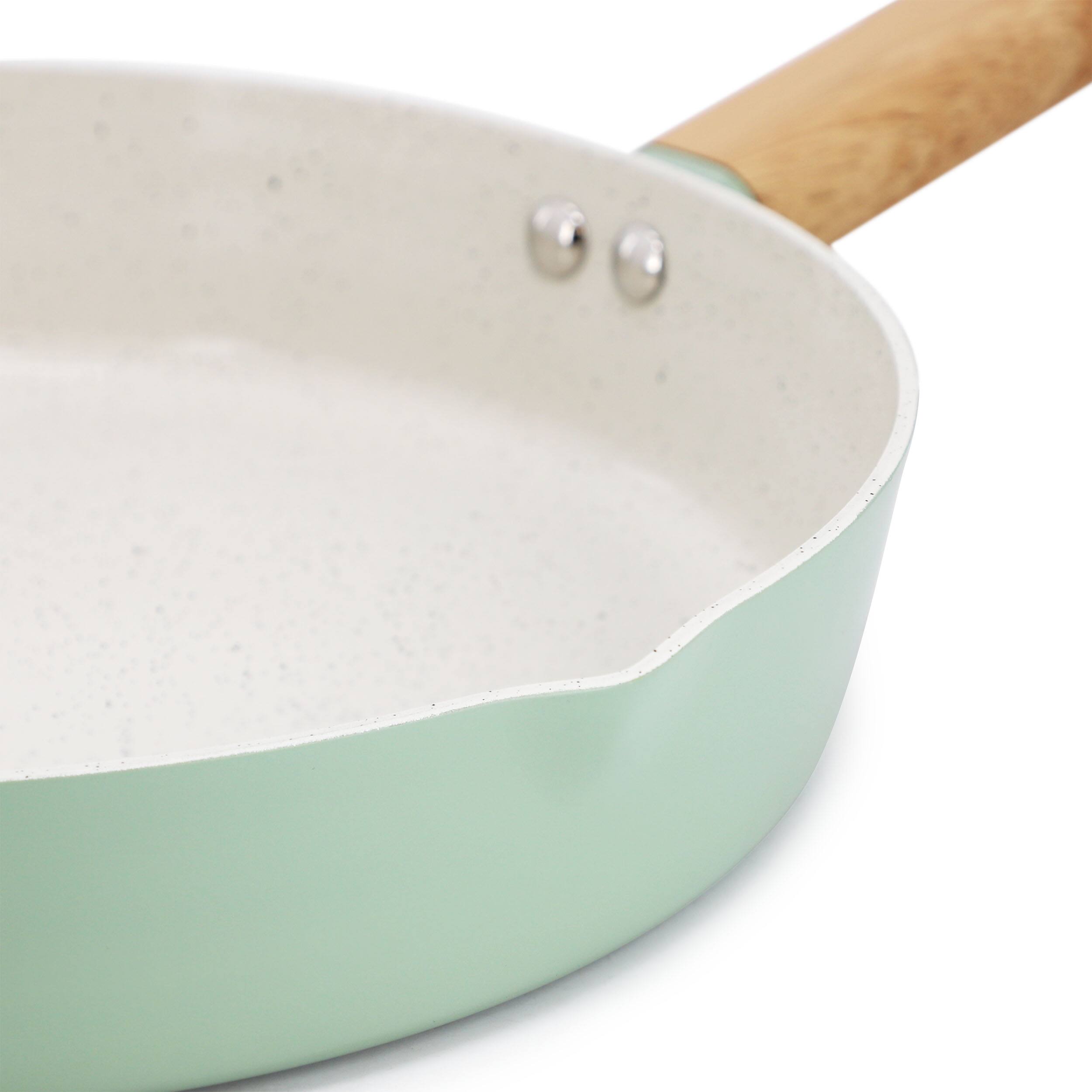 Alt View 3. Gibson - Gibson Home Marbleton Ceramic Nonstick Alumium 9.5 Inch Frying Pan in Mint - Mint.