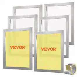 VEVOR - Screen Printing Kit, 6 Pieces Aluminum Silk Screen Printing Frames, 20x24inch Silk Screen Printing Frame - Silver