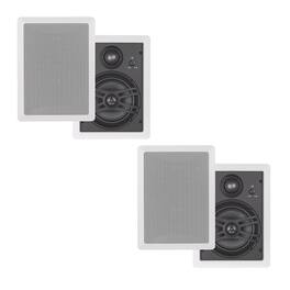 Yamaha - NS-IW660 In-Wall Speakers Bundle - 4 Pack - White