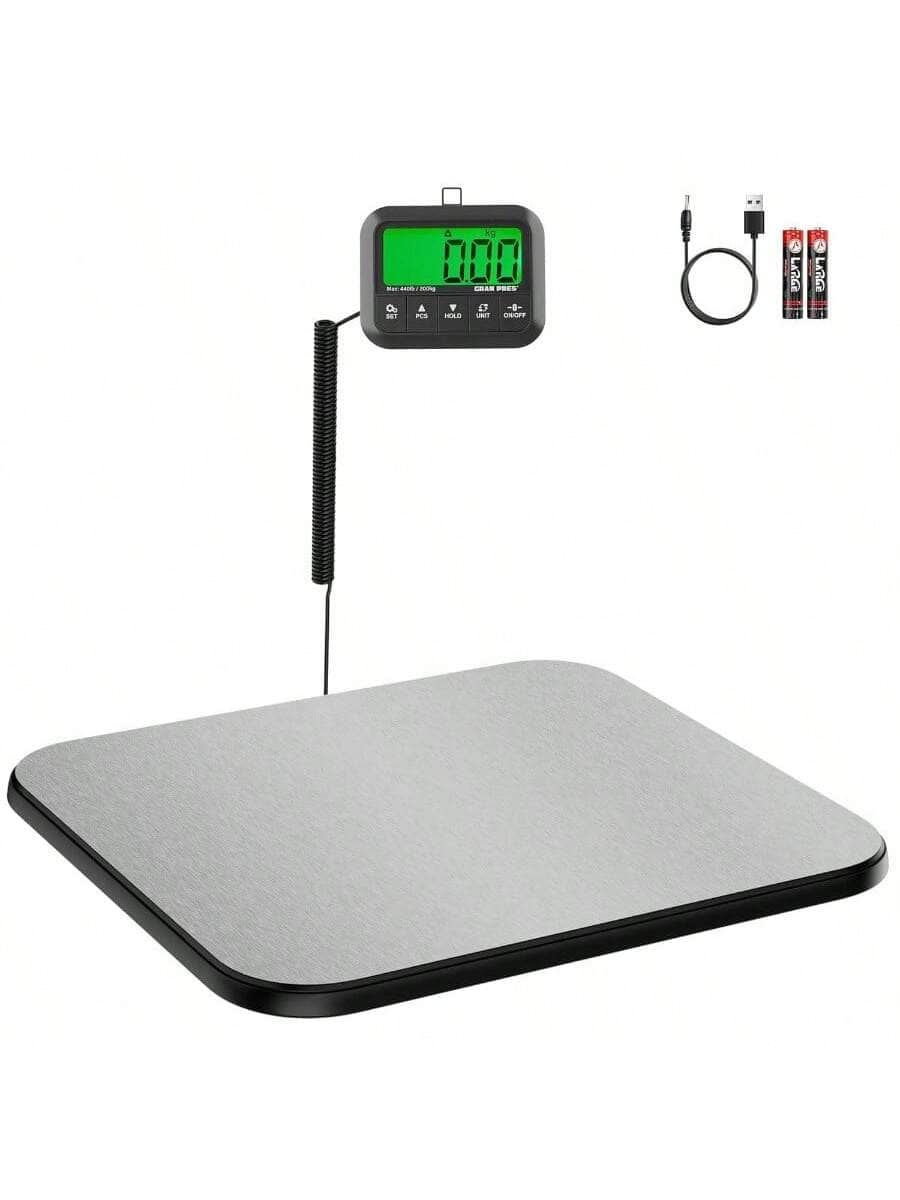 Stamp n Camp - Digital scale stainless steel surface, tare function, Advanced Technology, Space-Saving, with Auto-On/Auto-Off Enhanced - Black
