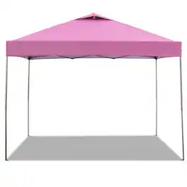 Ainfox - 10x10FT Pop Up Gazebo Outdoor Canopy Tent With Carry Bag - Pink