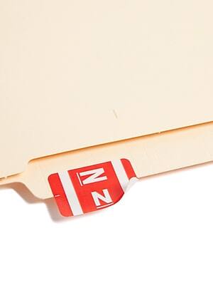 Alt View 1. Smead - Smead AlphaZ ACCS Color-Coded Alphabetic Labels, N, Green/White, 100/Pk (67184) - Red.